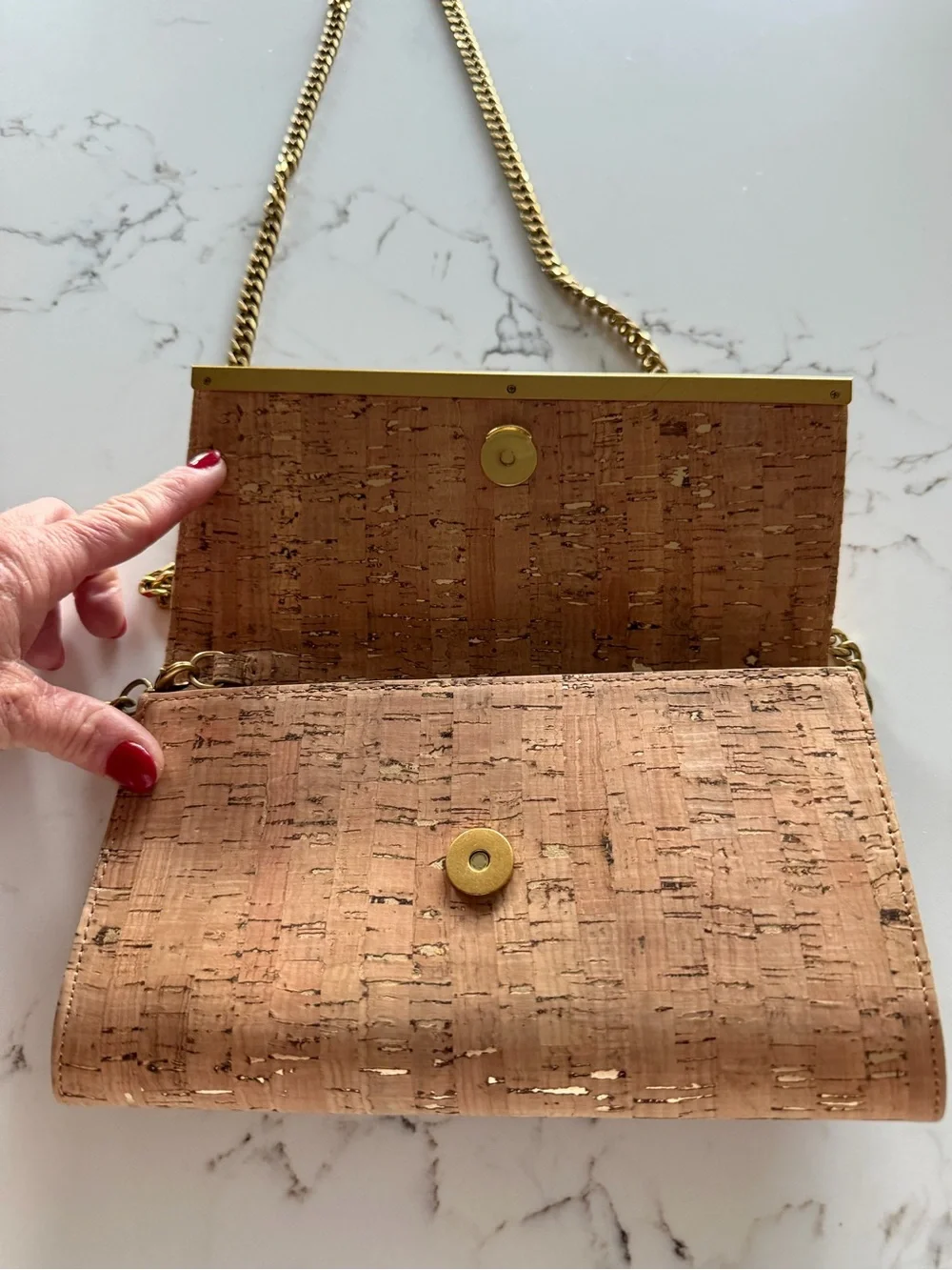 JCrew purse/clutch with gold chain